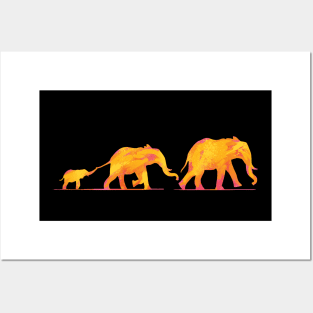 Elephant Family Posters and Art